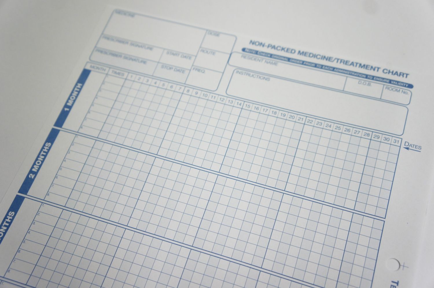 Long Term Treatment Charts - Care Solutions 